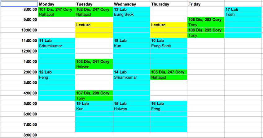 Course Schedule