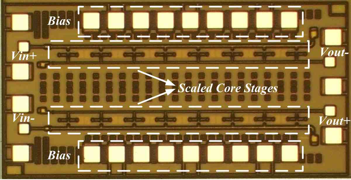 110 GHz Distributed PA Die Photo