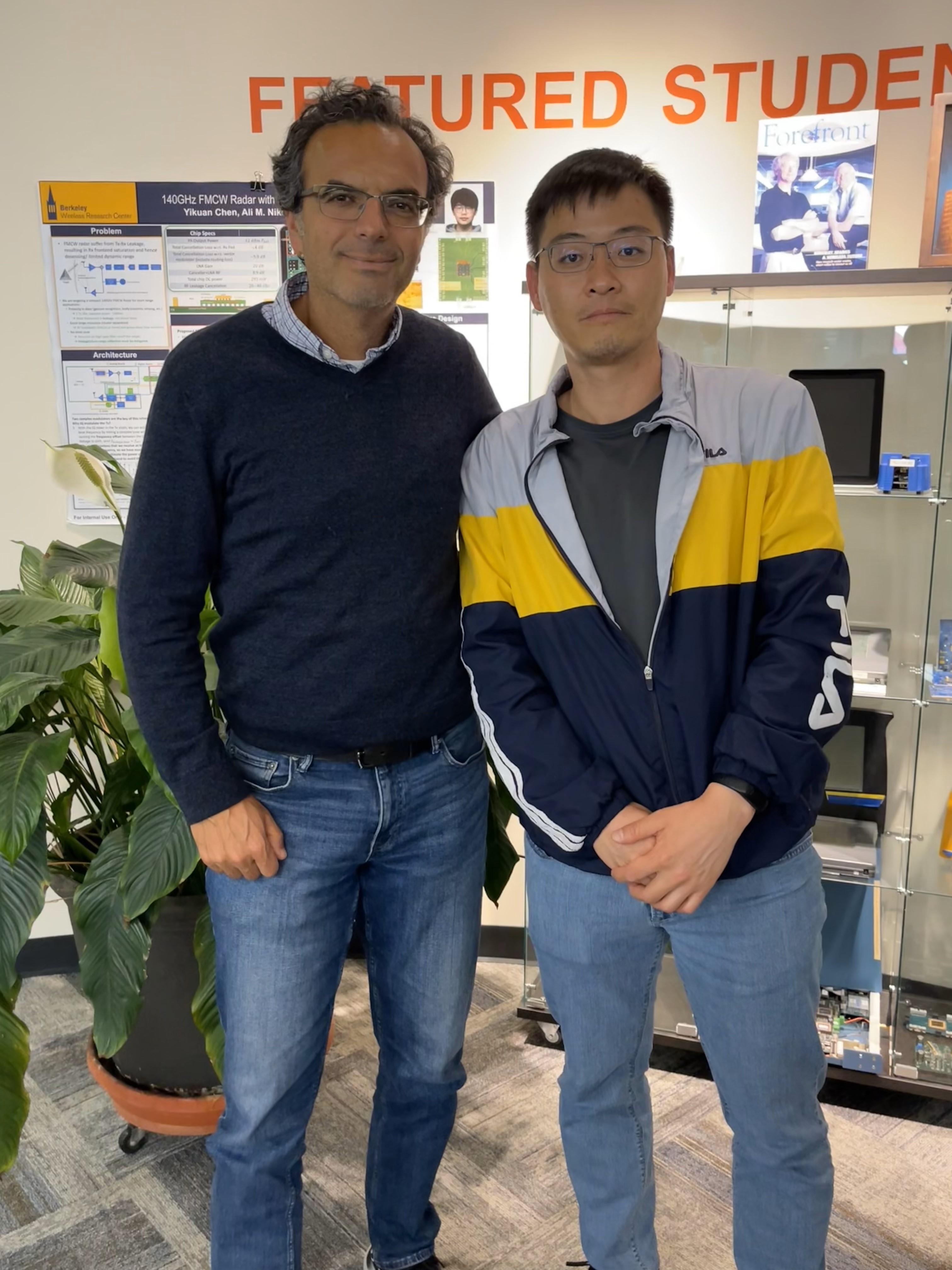 Prof. Chun-Hsing Li and Prof. Niknejad at BWRC(Taiwan-US collaboration)