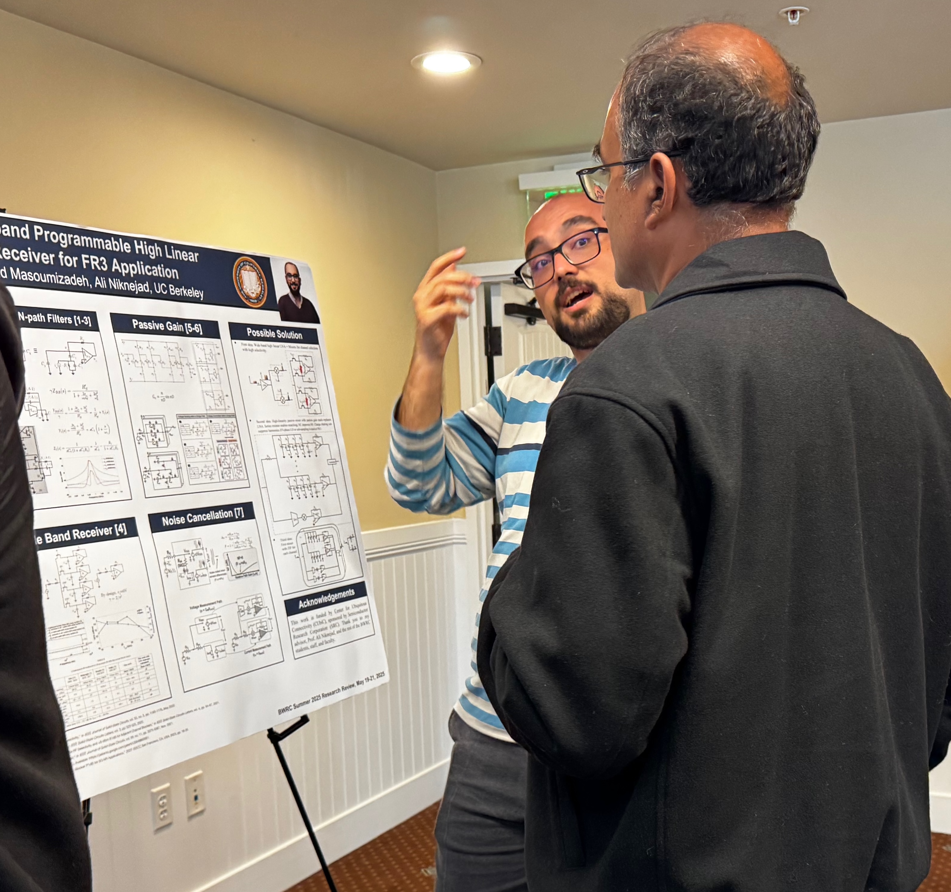 Masoud Masoumizadeh explains his research at the 2025 BWRC Retreat
