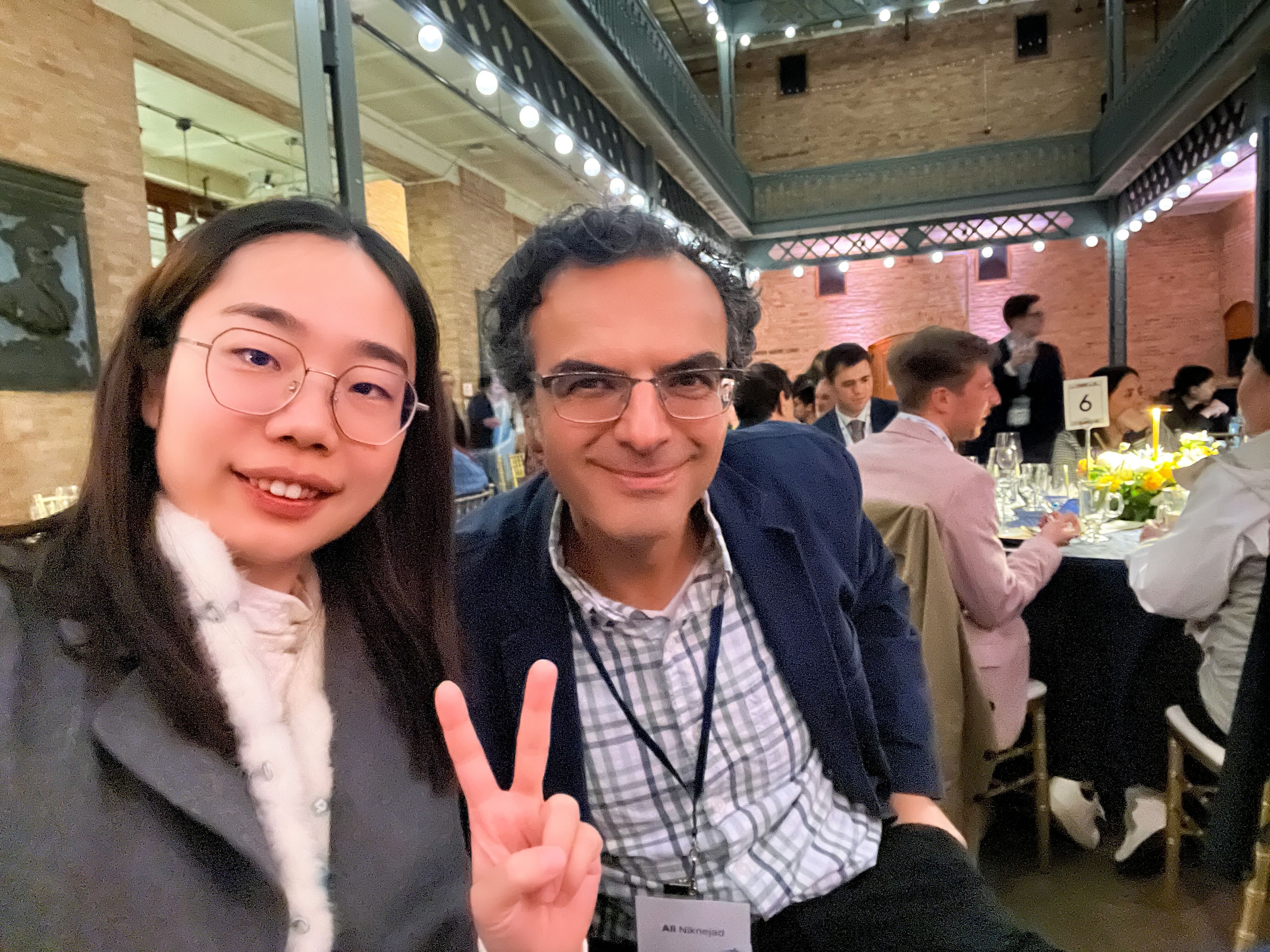 Dr.Sijie Ji and Prof. Niknejad at Schmidt Fellows Dinner 
