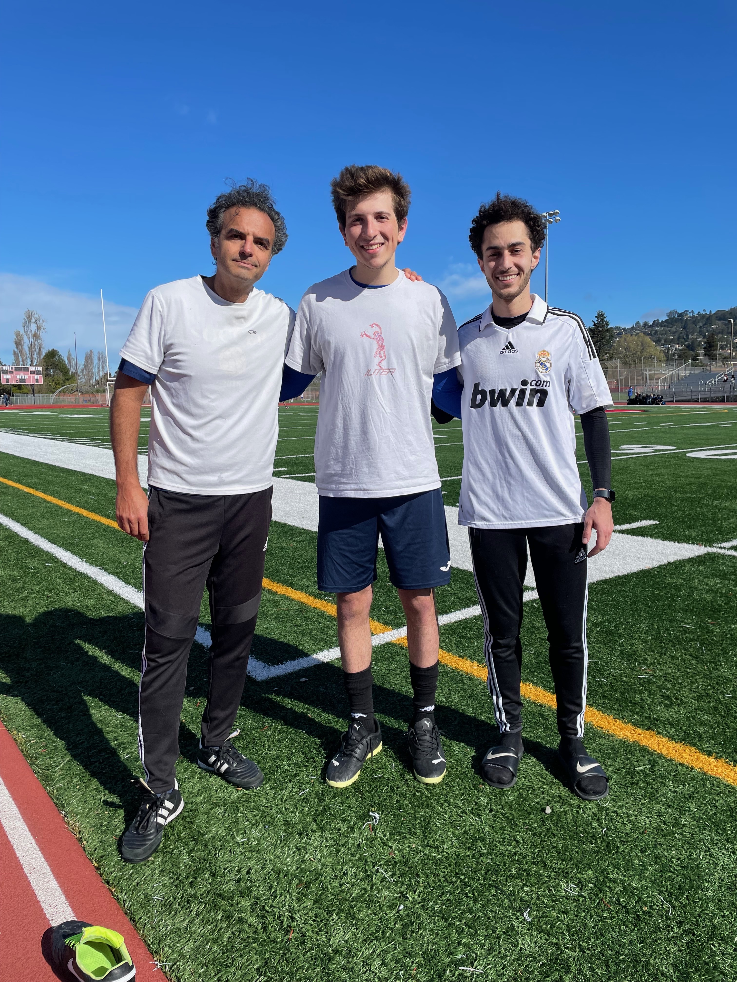 Sunday soccer with Rami and Filippo 